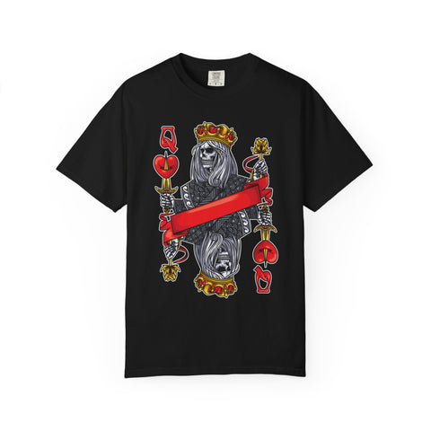 Red Queen T-shirt – Skull Graphic Top – Queen of Hearts