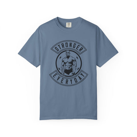 Stronger Everyday Fitness Motivation Graphic Design T-Shirt
