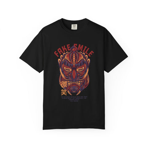 Fake Smile Japanese Mask Quote Art Design Graphic T-Shirt