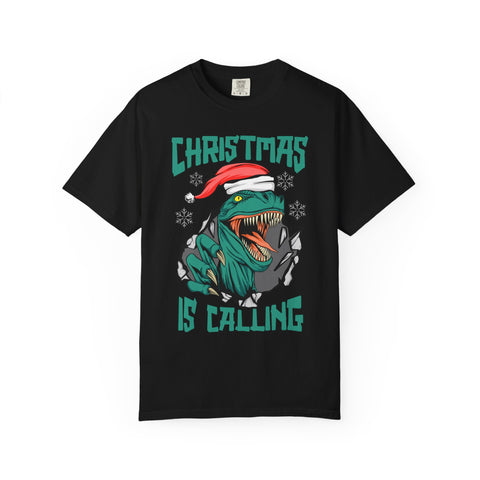 Santa T Rex Tee - Funny Dino Shirt - Christmas Holiday Gift
