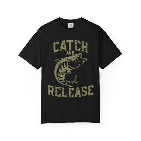 Catch And Release Fishing Graphic Artwork Design T-Shirt
