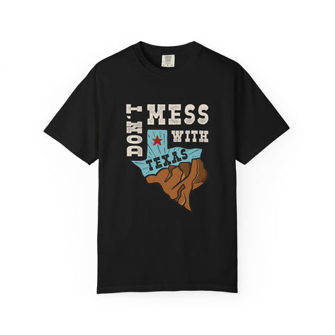 Dont Mess With Texas Map Novelty Design Humor T-Shirt