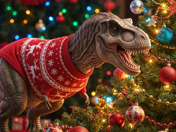 Solve Your Holiday Outfit Dilemma with the Perfect Festive T-Rex Christmas Party Outfit