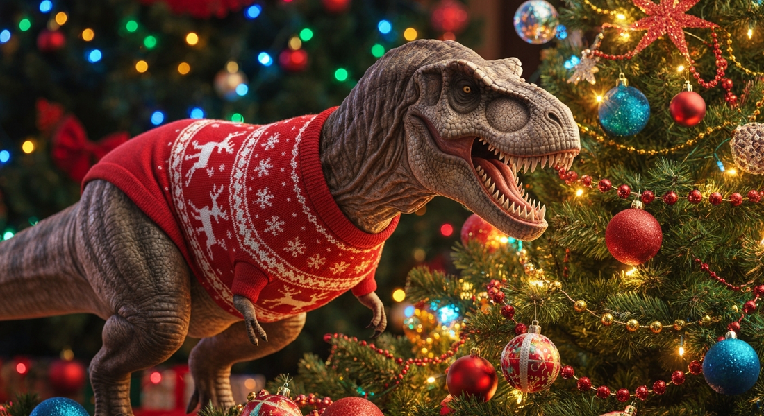 Solve Your Holiday Outfit Dilemma with the Perfect Festive T-Rex Christmas Party Outfit