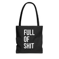 Sarcastic Canvas Tote Bag - Full Of Shit Funny Quote - Sinful Threads