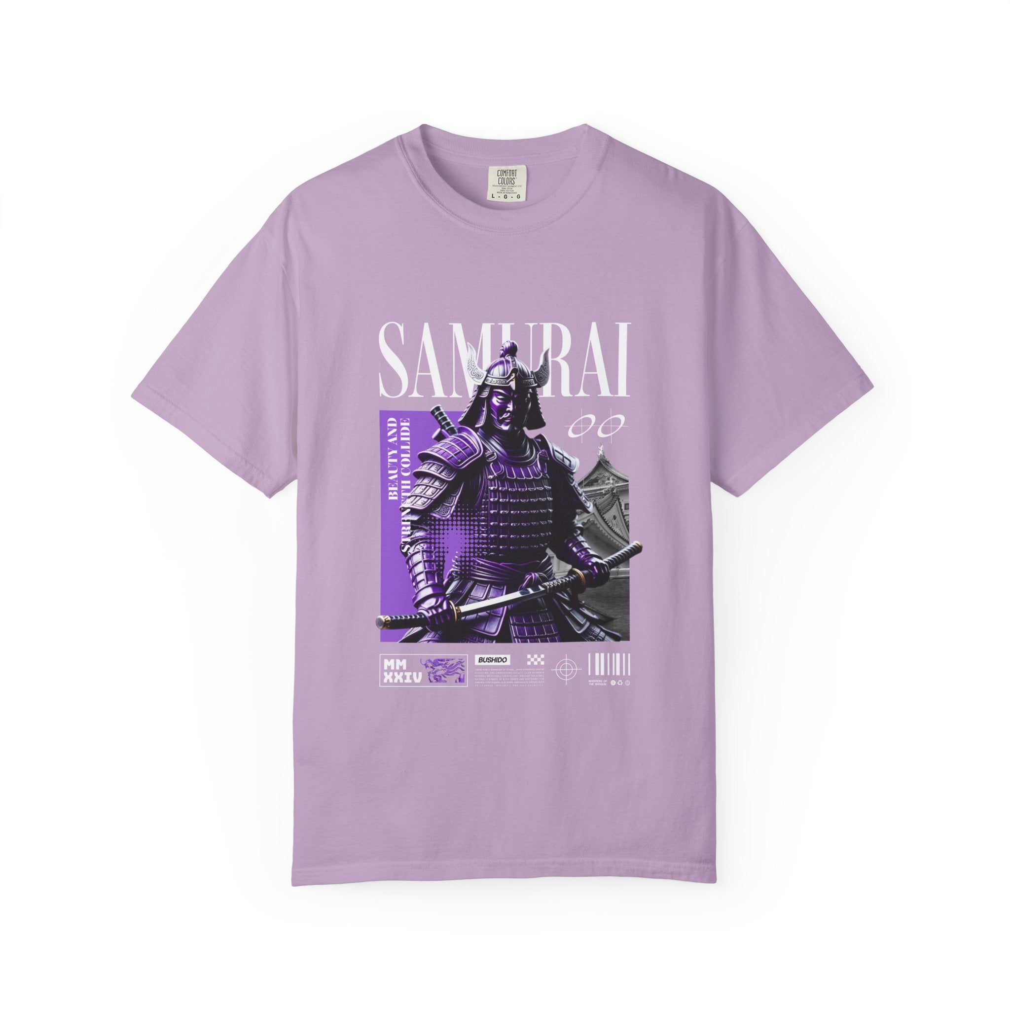 Samurai Warrior Tee - Purple Bushido Graphic - Perfect Gift - Sinful Threads