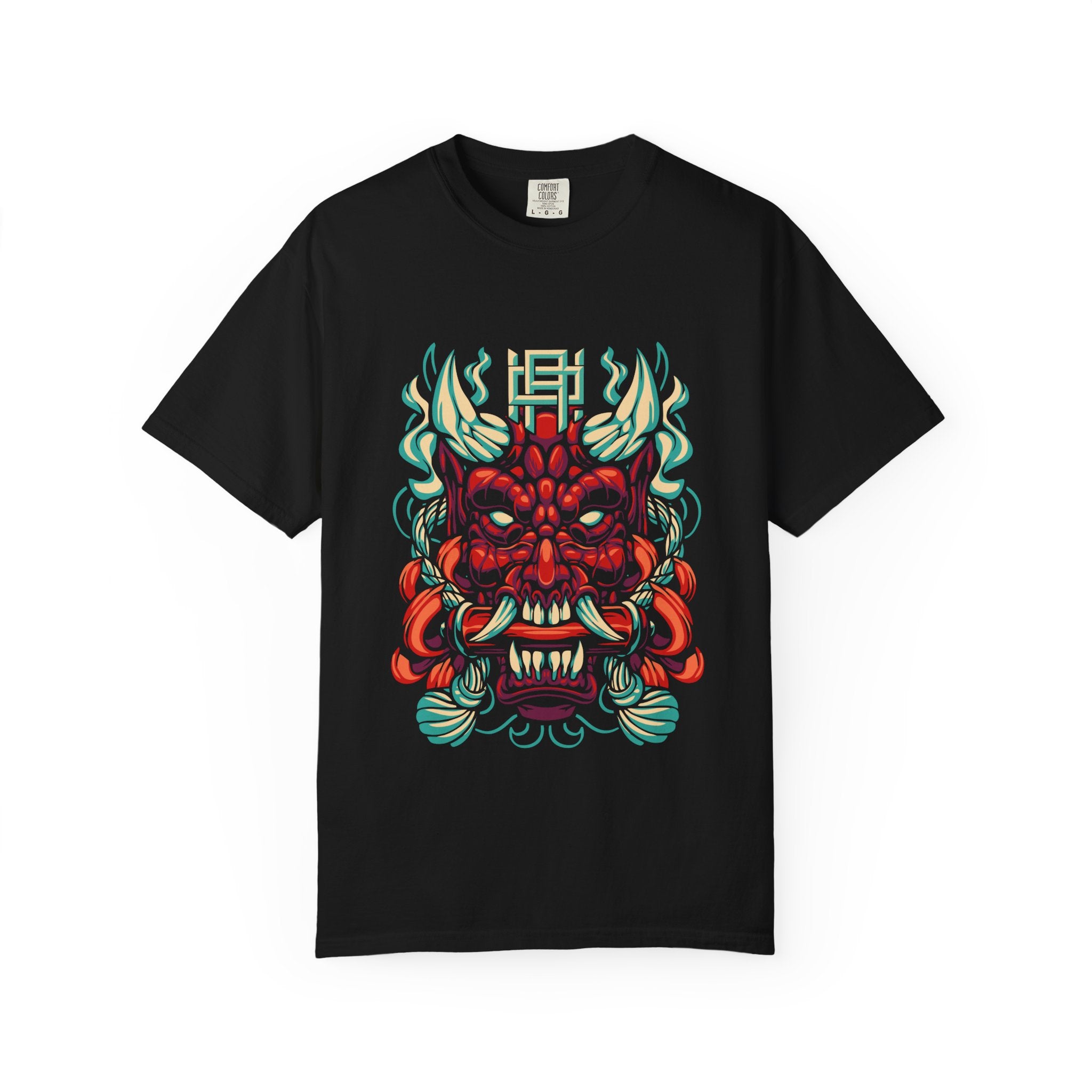 Oni Mask Shirt - Japanese Demon Tee for Horror Culture Fans - Sinful Threads