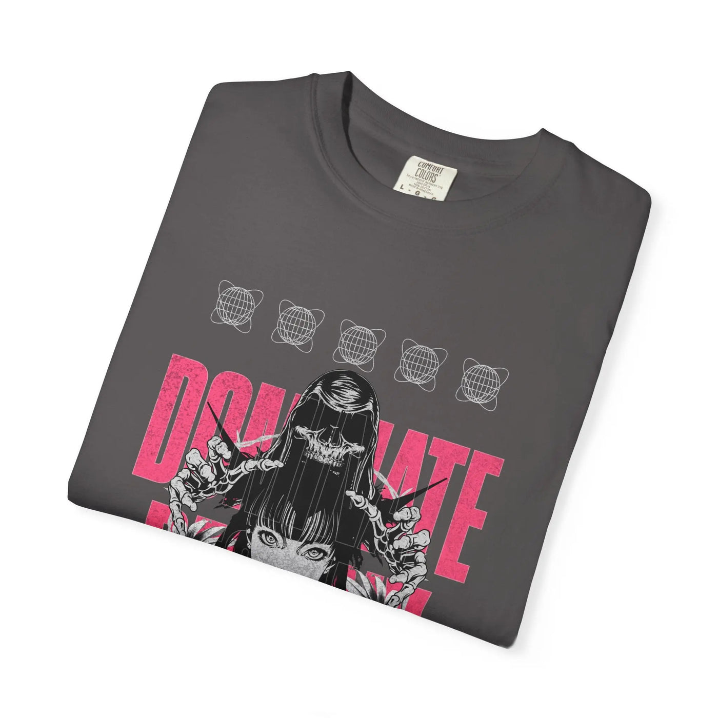 Gothic Skull Tee - Fearless Dark Anime Aesthetic Girl - Sinful Threads