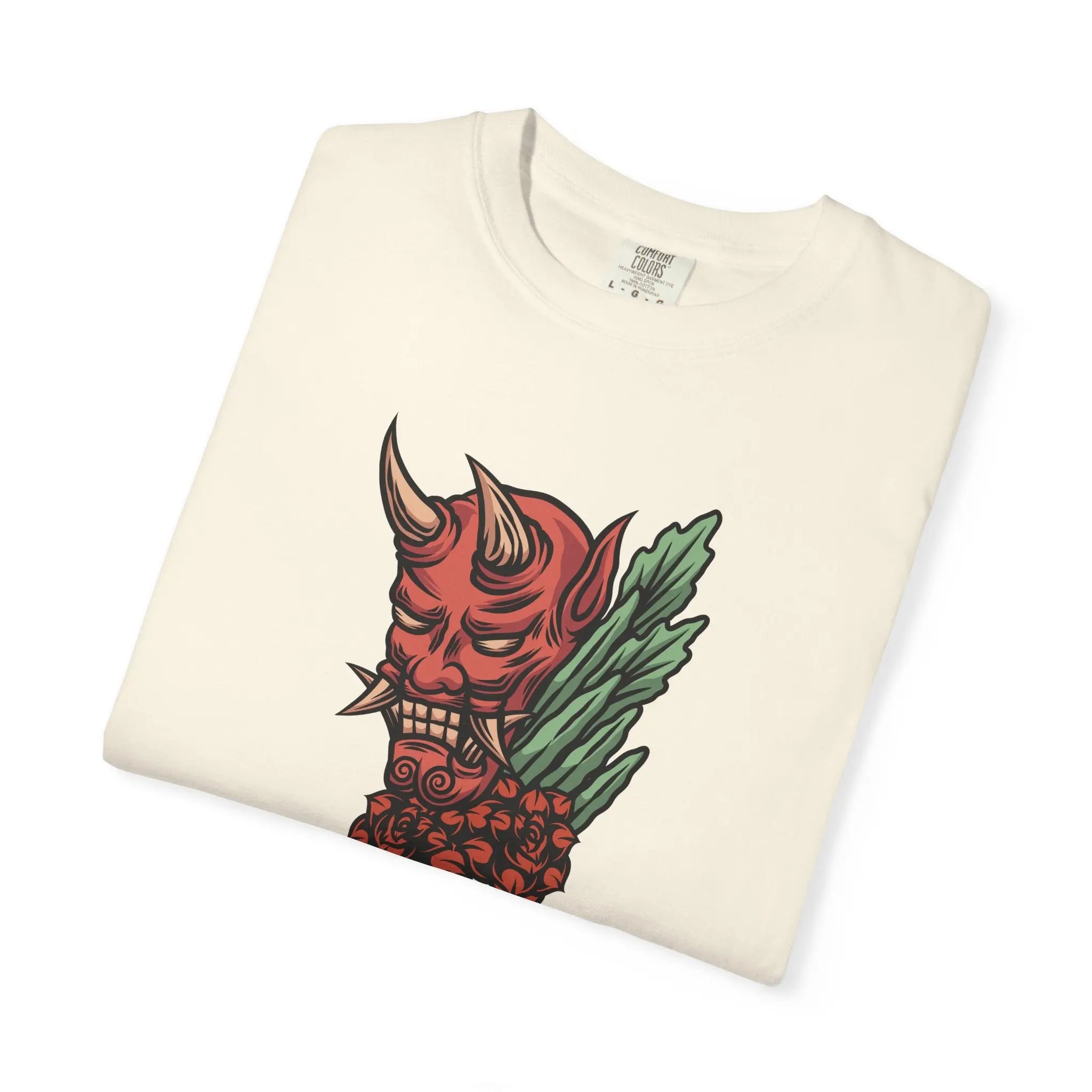 Oni Mask T Shirt - Japanese demon tee - Sinful Threads