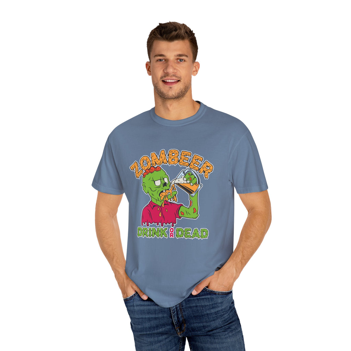 Funny Zombie Shirt - Zombeer Drink Dead Tee - Beer Gift