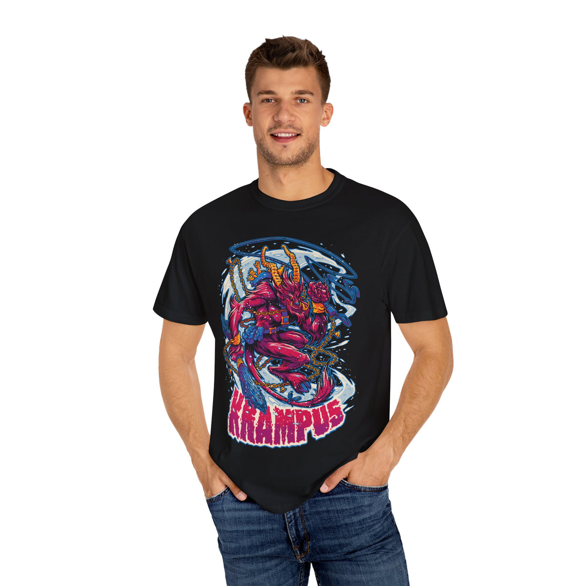 Krampus Christmas Tee - Naughty List Devil Folklore Design