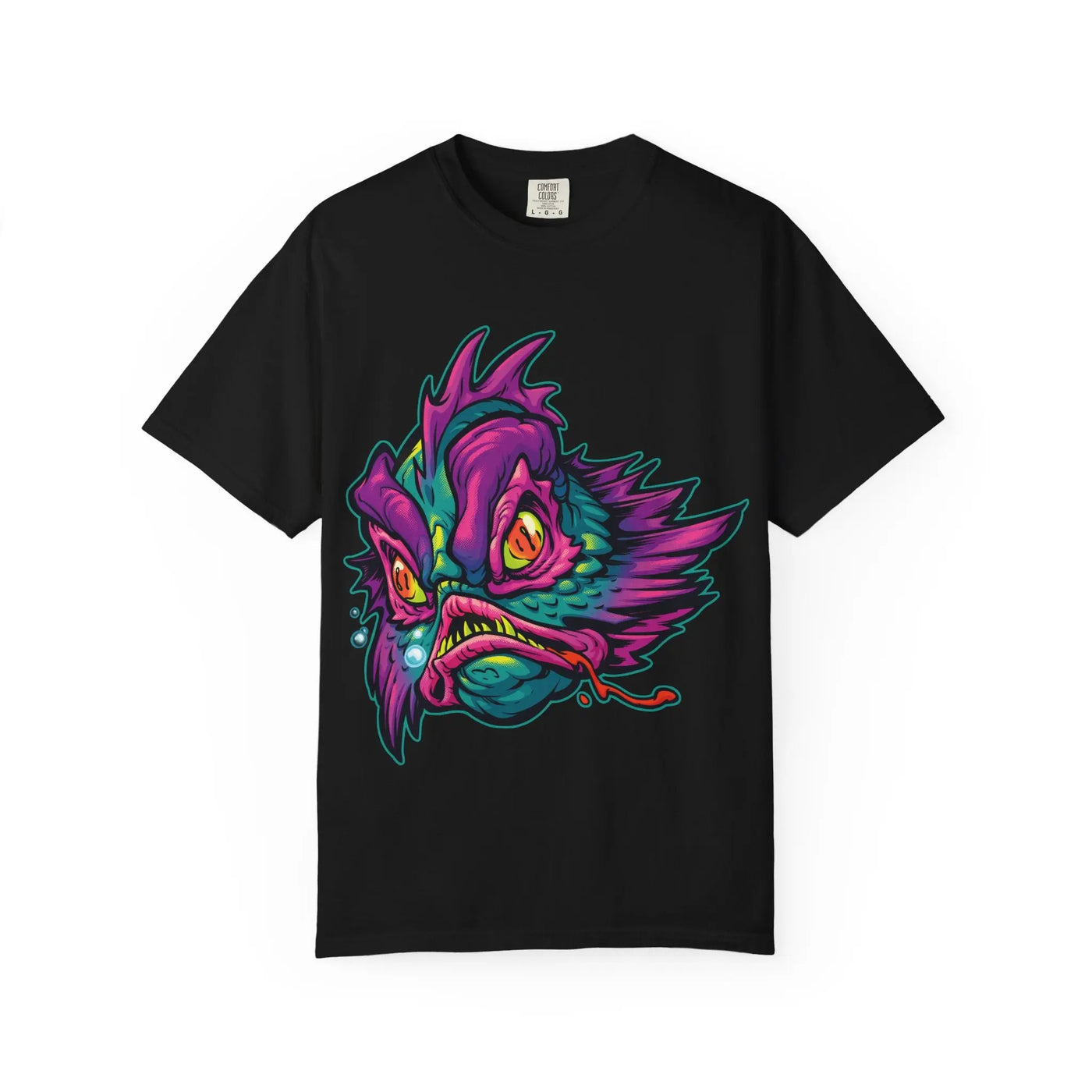 Monster Fish Tee - Fantasy Colorful Sea Creature Shirt - Sinful Threads