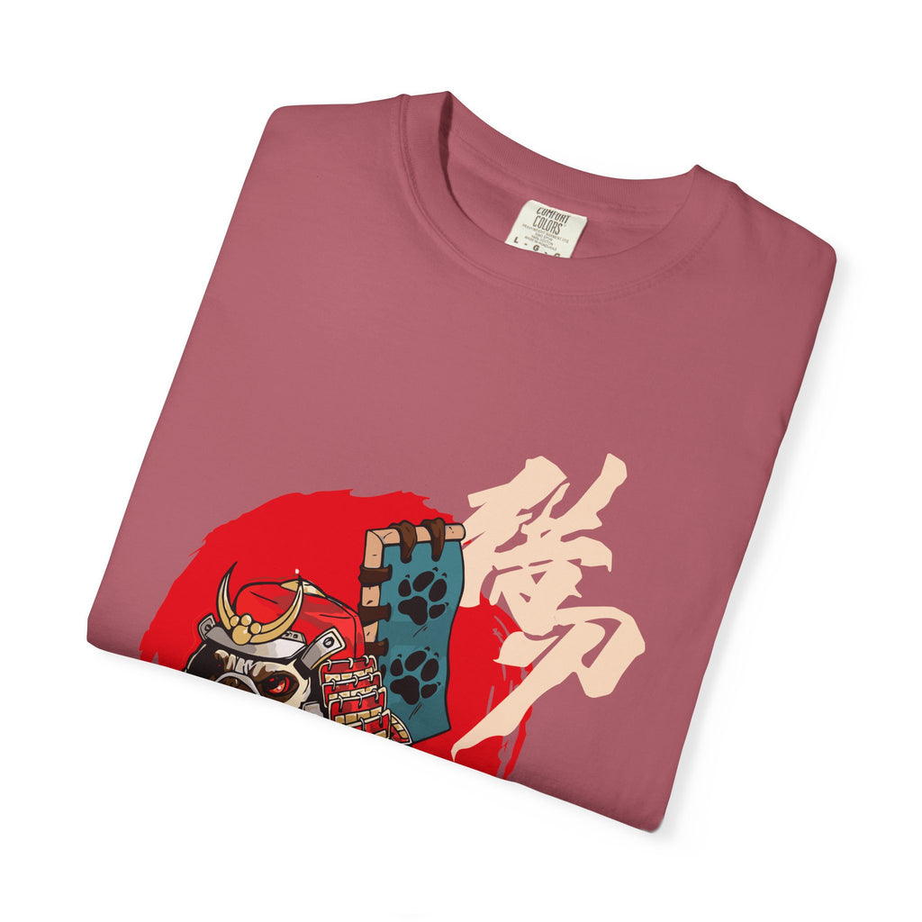Pug Dog Graphic Tee Japanese Samurai Art Gift - Sinful Threads