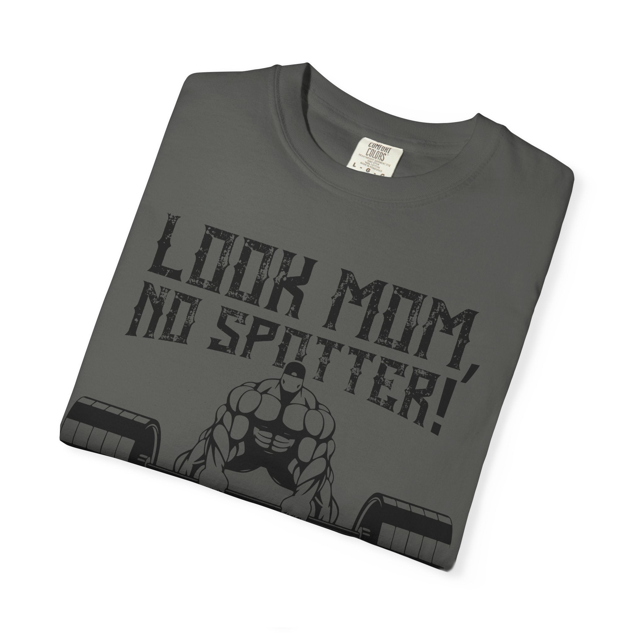 Look Mom No Spotter T-Shirt - Funny Gym Gift - Sinful Threads