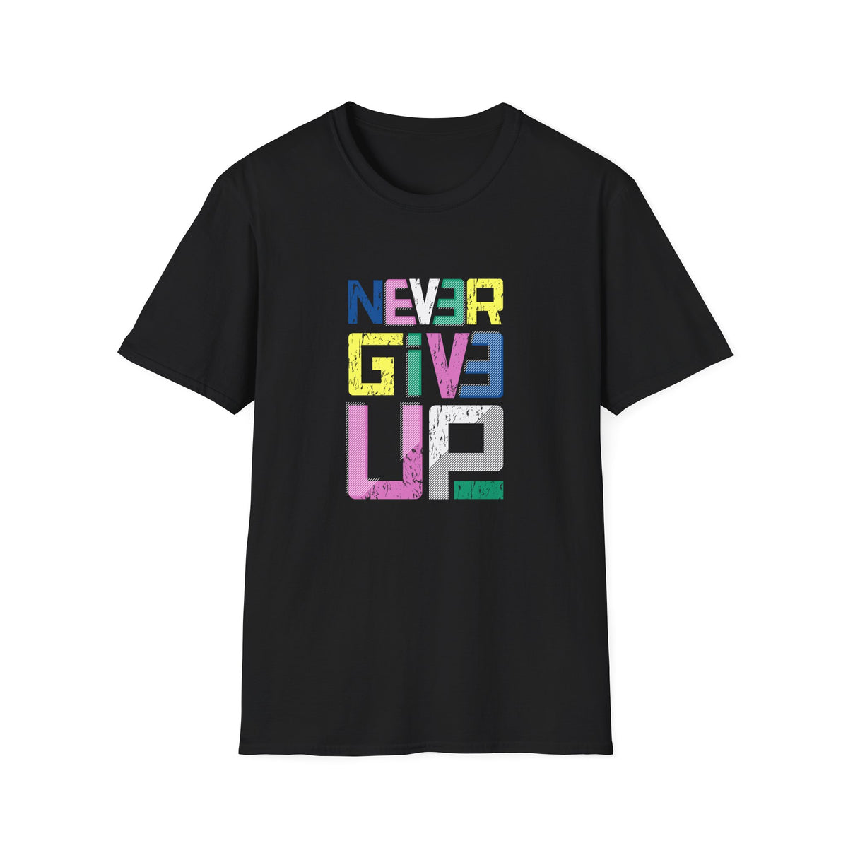 Never Give Up Graphic T Shirt - Persistence Design Art - Sinful Threads