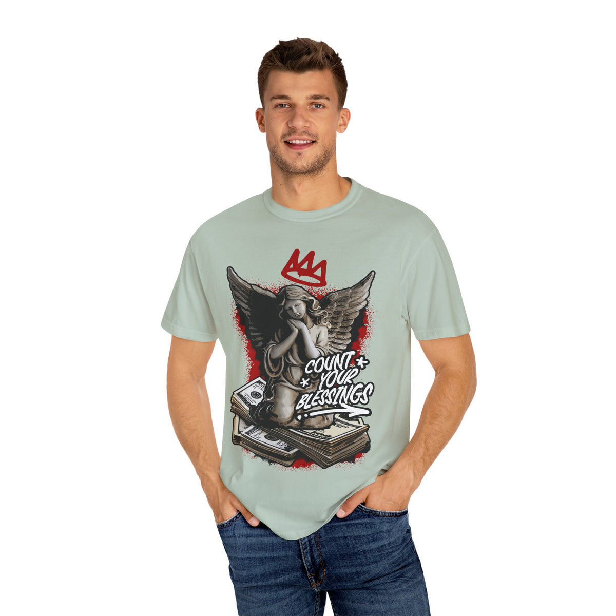 Count Your Blessings Angel Tee – Crown Inspired Shirt - Sinful Threads