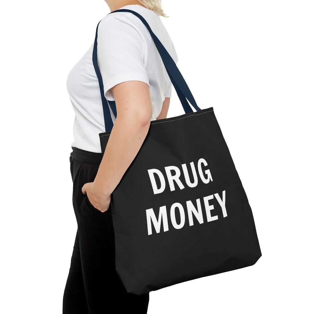 Funny Tote Bag – Bold “Drug Money” Heavy-Duty Shopper Printify