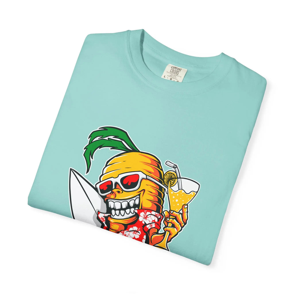 Surfing Carrot With a Drink Graphic Awesome T-Shirt - Sinful Threads
