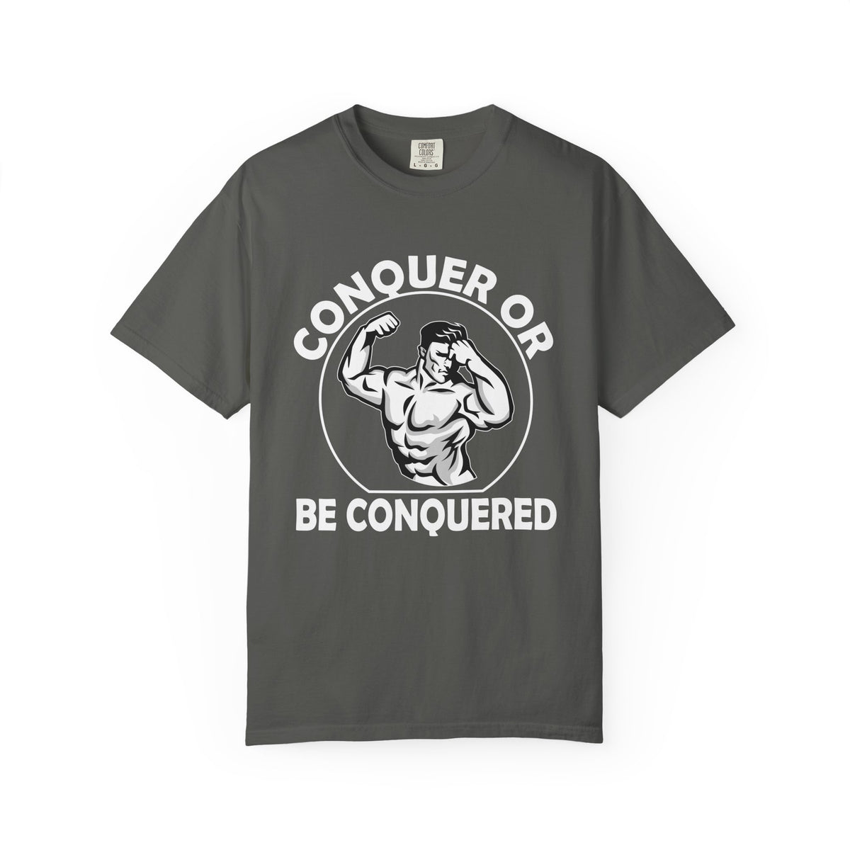 Conquer Fitness Motivation Graphic T-Shirt - Victory Design