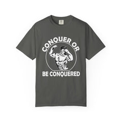 Conquer Fitness Motivation Graphic T-Shirt - Victory Design