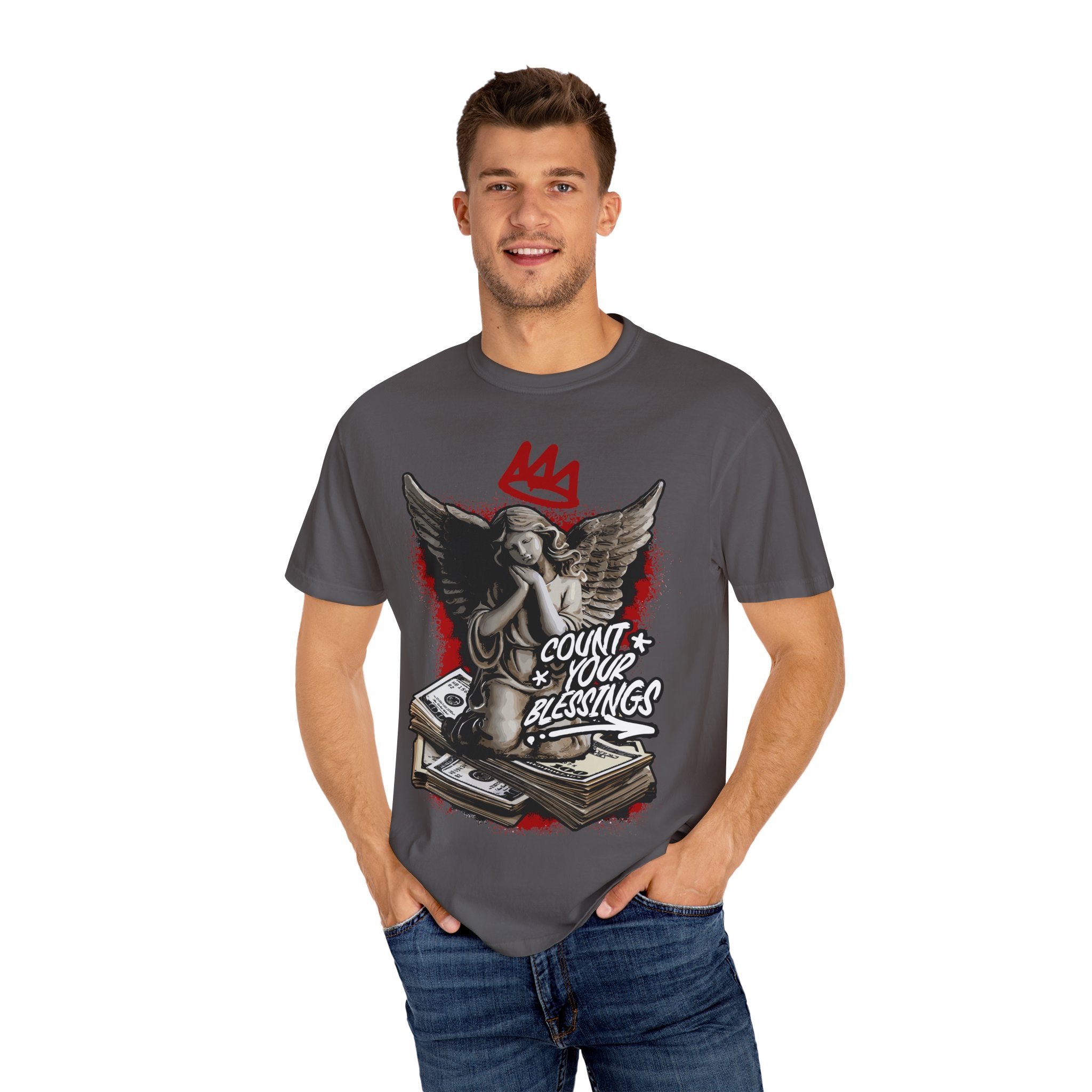 Count Your Blessings Angel Tee – Crown Inspired Shirt - Sinful Threads