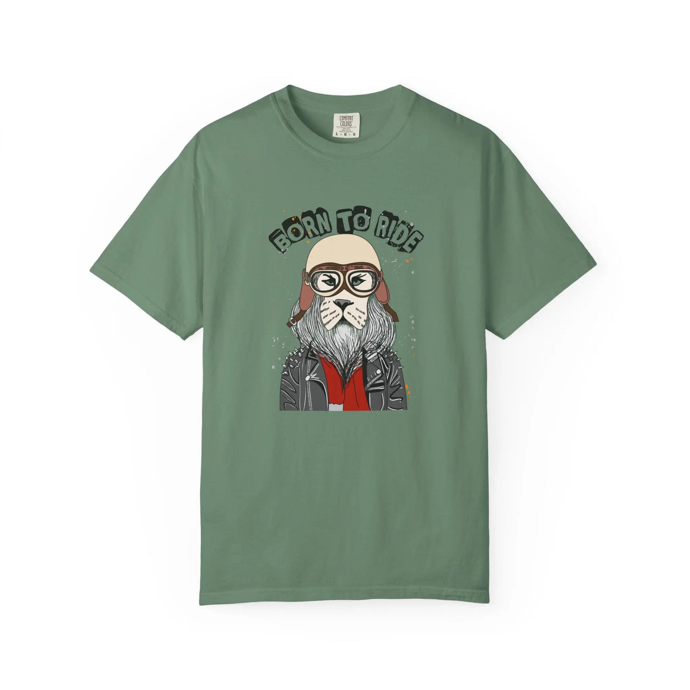 Born To Ride Dog Pilot Style Motorcycle Rider T-Shirt - Sinful Threads
