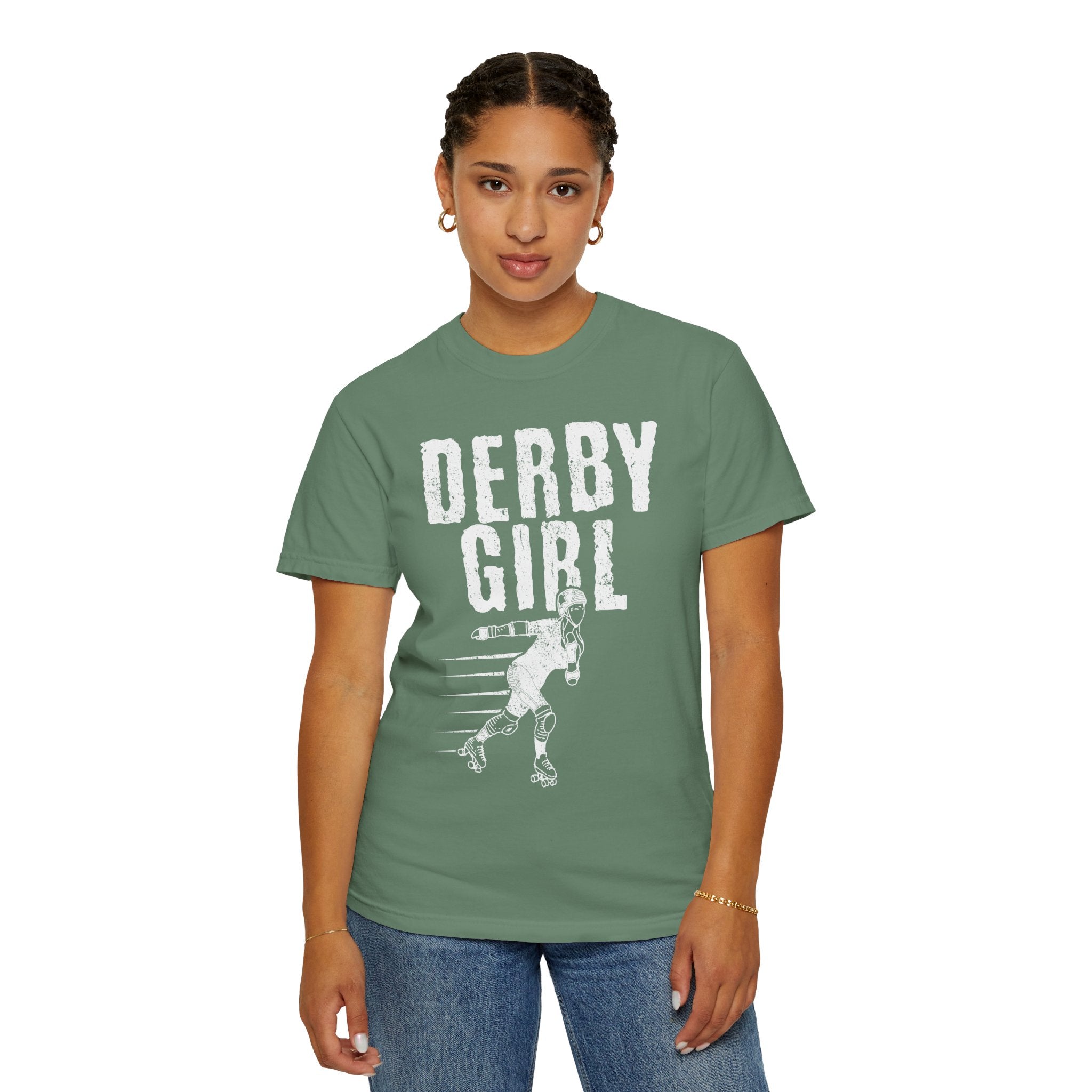 Derby Girl Skater Illustration Sports Design T-Shirt - Sinful Threads