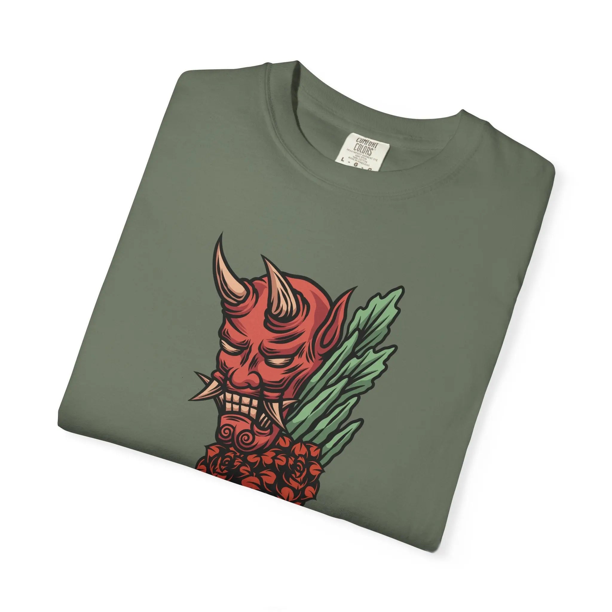 Oni Mask T Shirt - Japanese demon tee - Sinful Threads