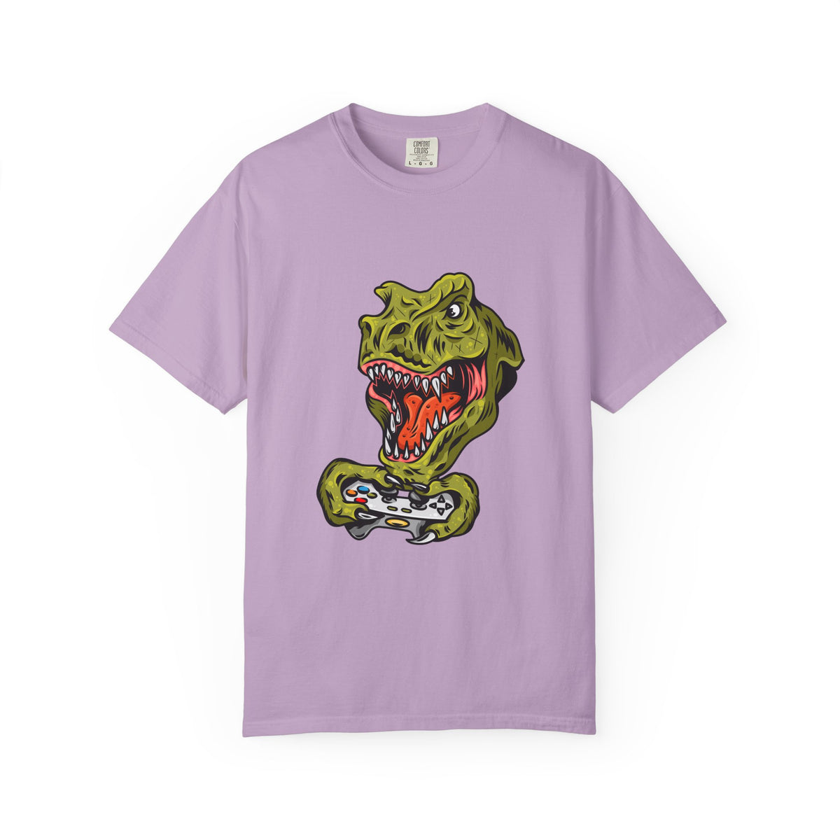 Dino Gamer Rex with Controller Video Game Fan T-Shirt