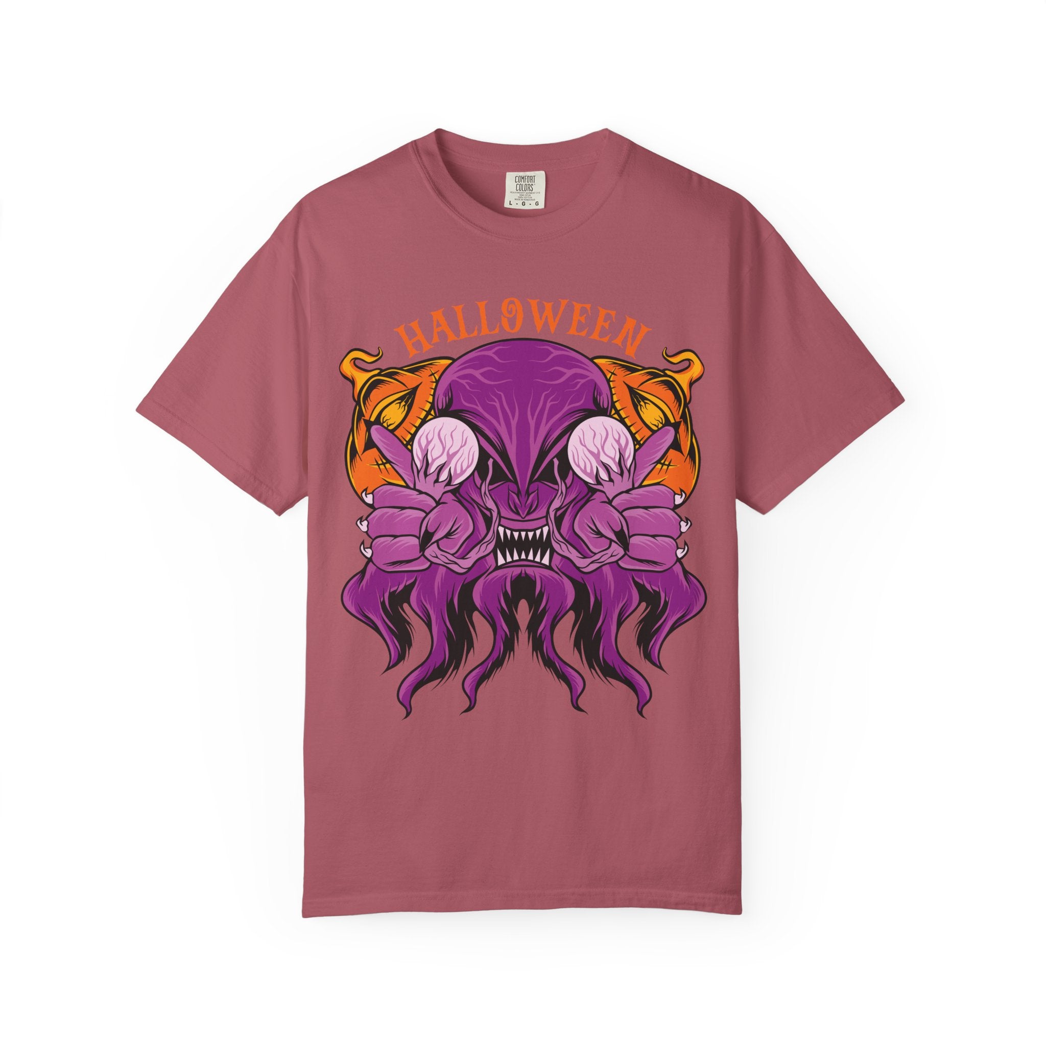 Monster pumpkin shirt - Purple Spooky Tee - Creepy Gift - Sinful Threads