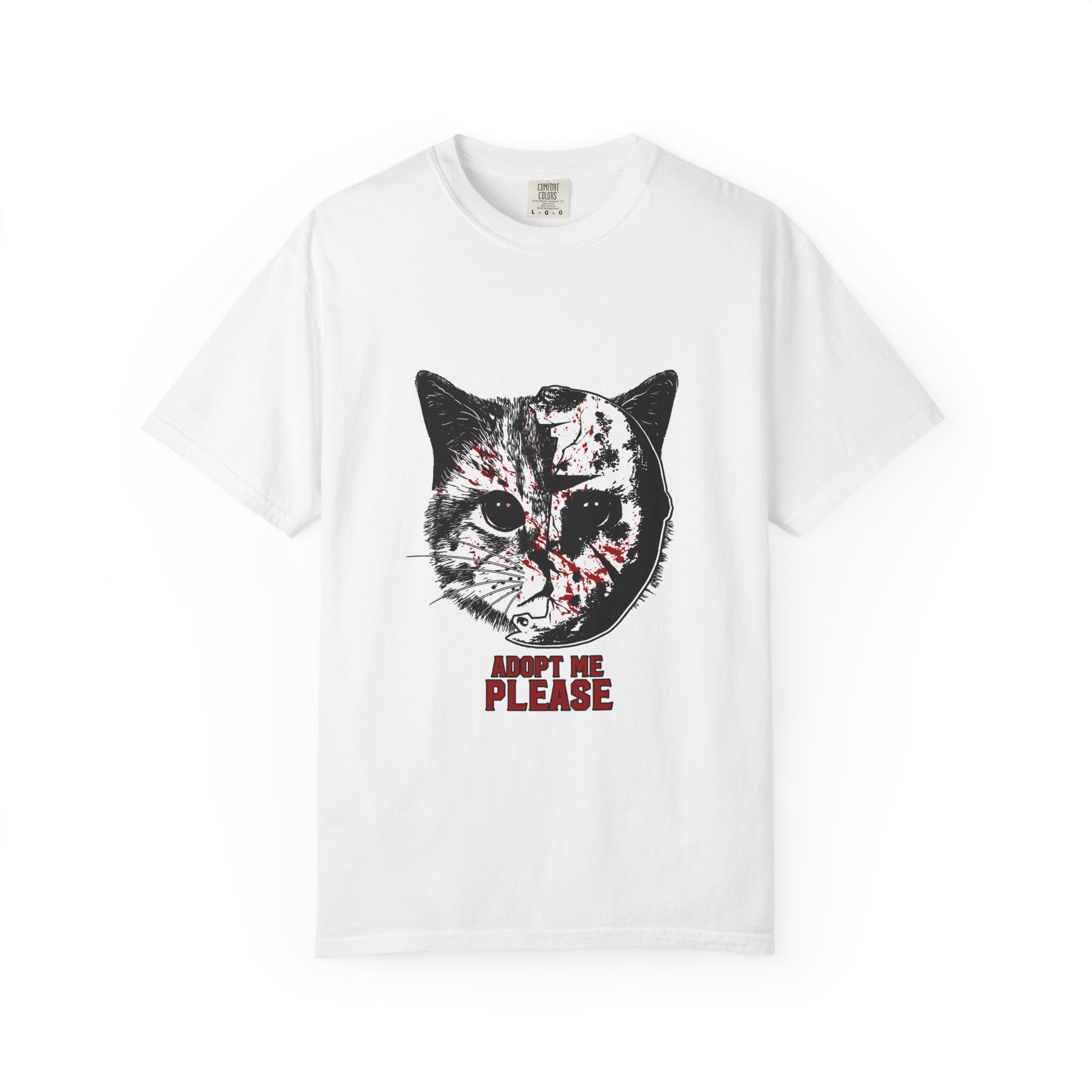Horror Cat Tee - Spooky Jason Kitty - Friday 13th Shirt - Sinful Threads