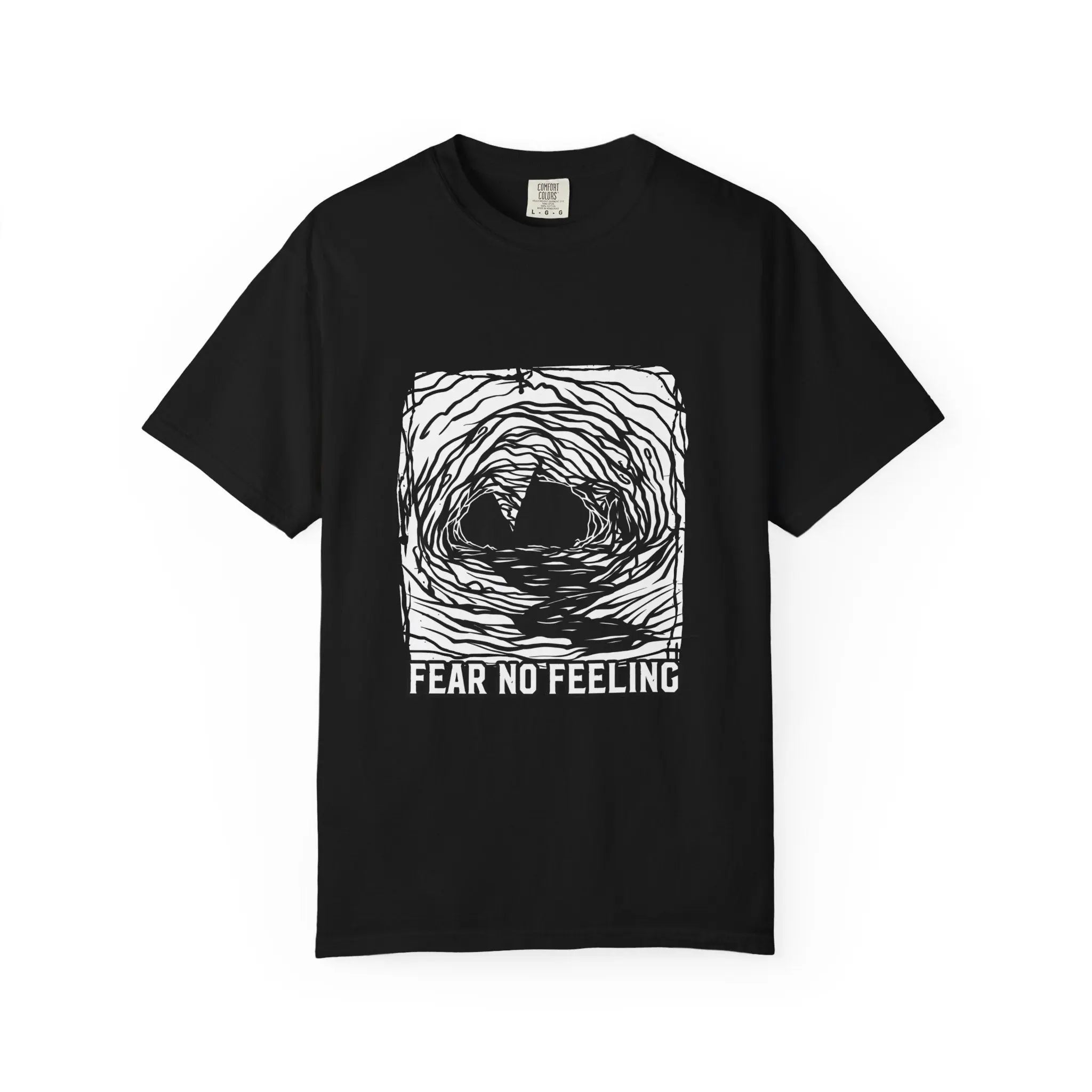 Fear No Feeling Artistic Design Graphic T-Shirt - Sinful Threads