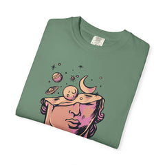 Celestial Space Bust Creative Unique Style T-Shirt - Sinful Threads