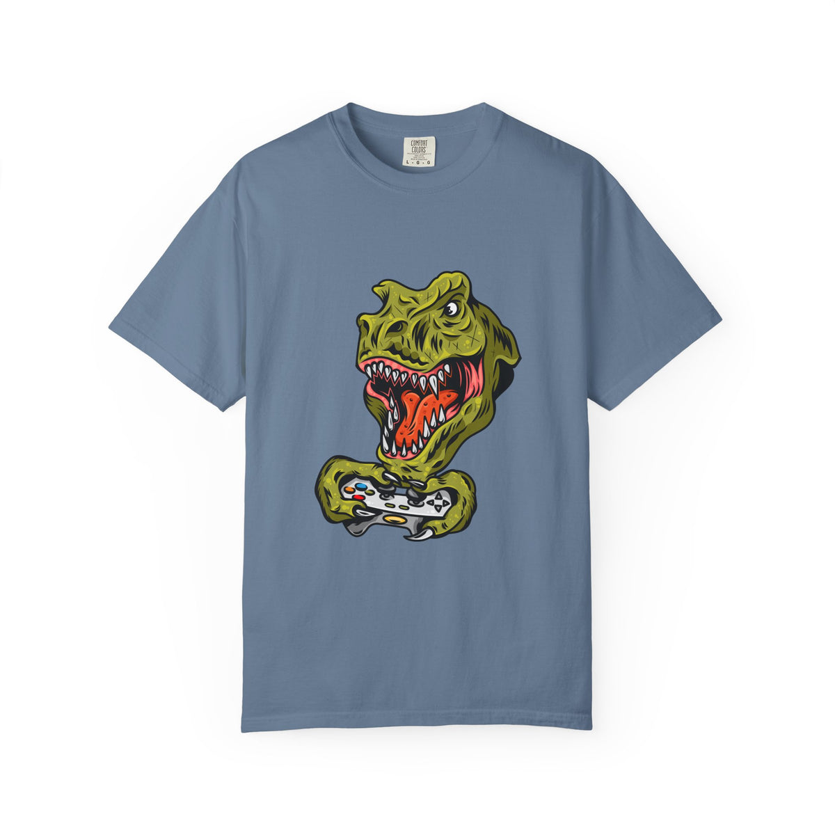 Dino Gamer Rex with Controller Video Game Fan T-Shirt