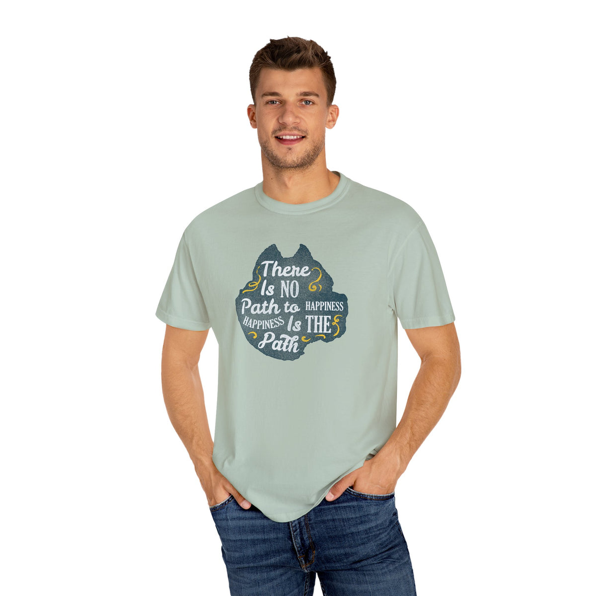 Happiness is The Path Design Motivational Quote T-Shirt
