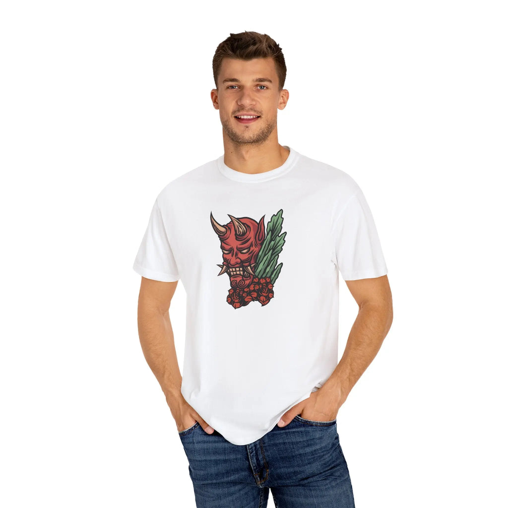 Oni Mask T Shirt - Japanese demon tee - Sinful Threads
