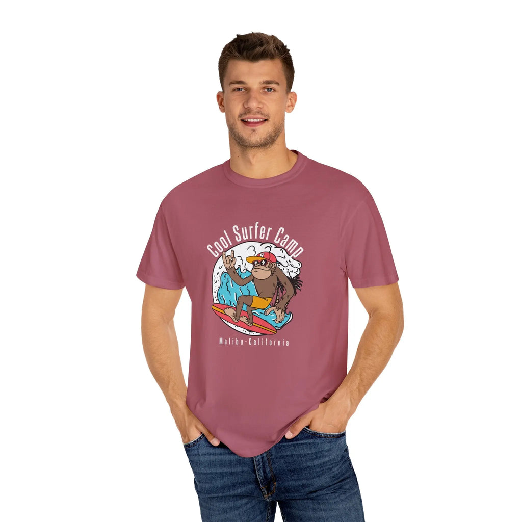 Malibu California Cool Surfing Monkey Graphic Casual Wear T-Shirt - Sinful Threads