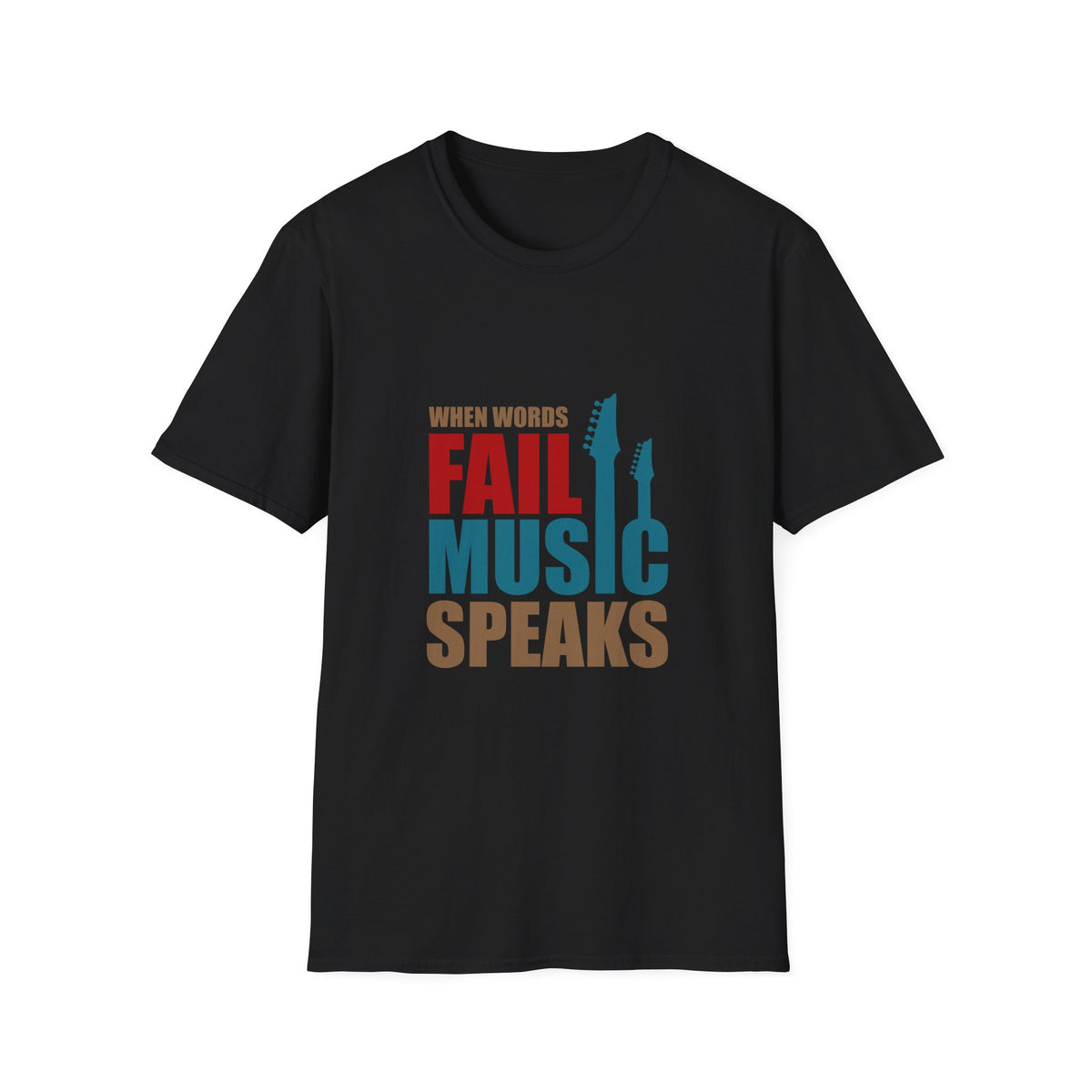 When Words Fail Music Tee - Music Speaks Graphic Shirt - Sinful Threads