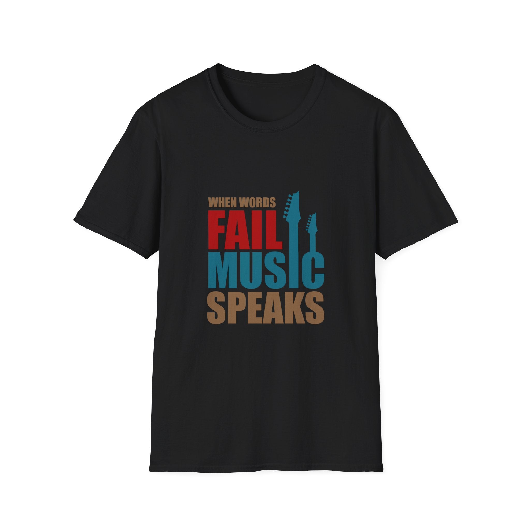 When Words Fail Music Tee - Music Speaks Graphic Shirt - Sinful Threads