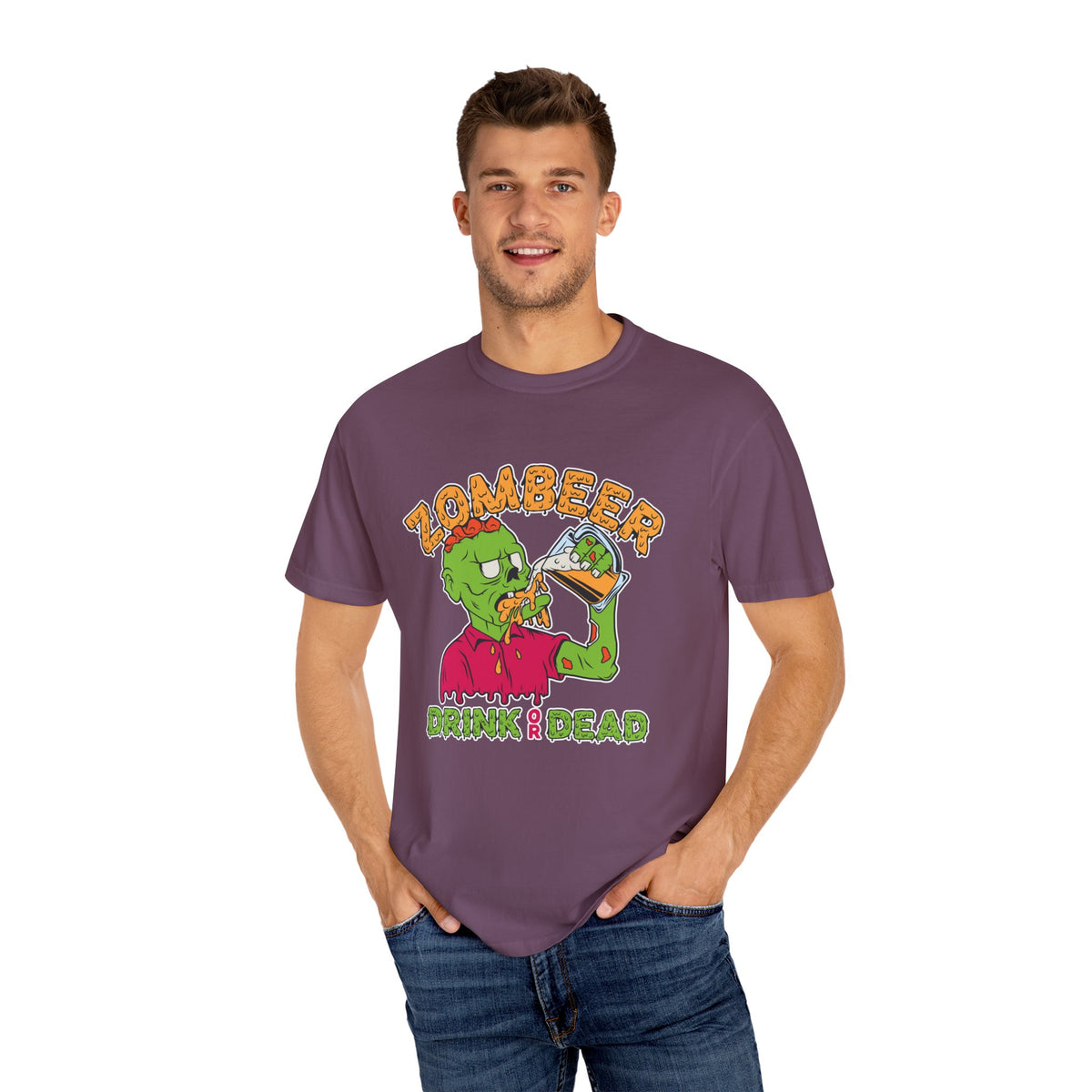 Funny Zombie Shirt - Zombeer Drink Dead Tee - Beer Gift