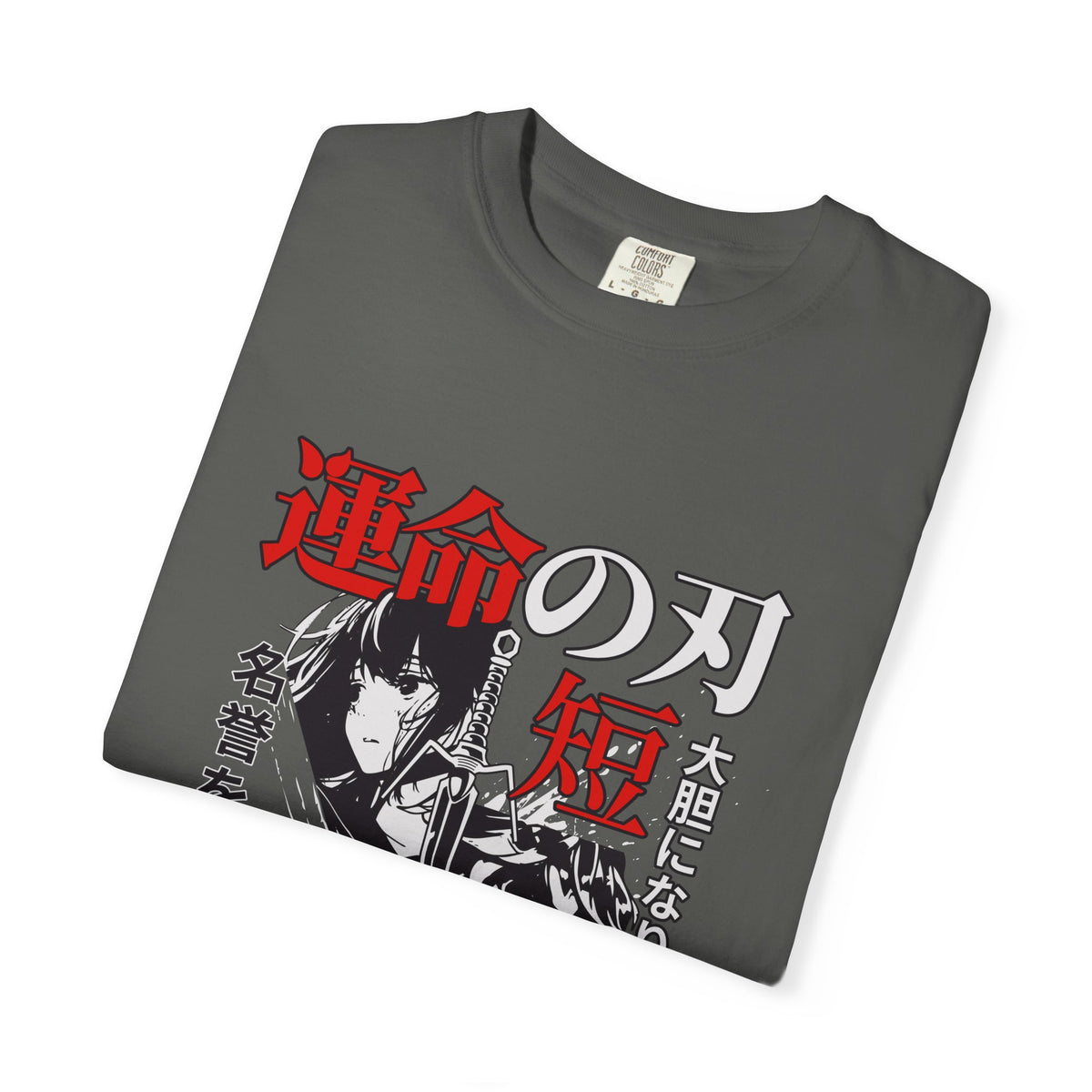 Anime Manga Tee - Black White Sword Design - Japan Gift