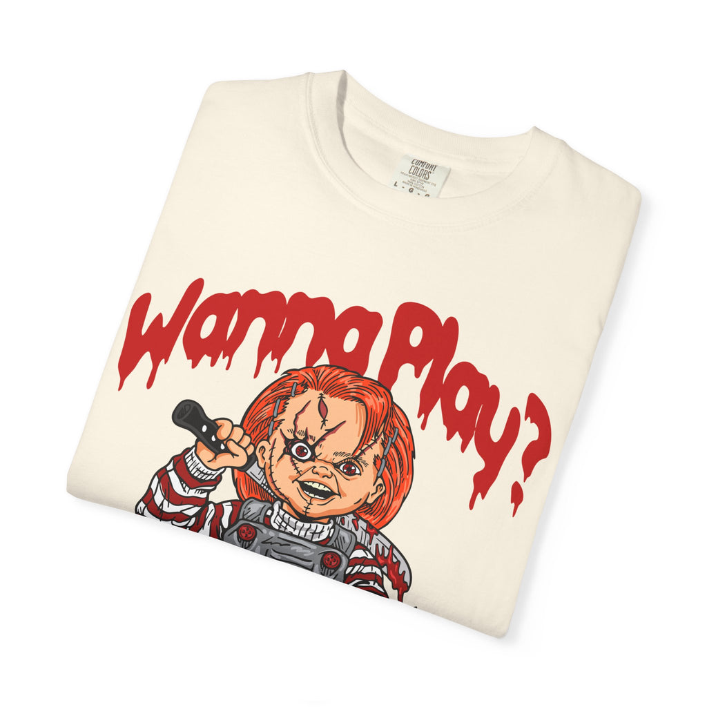 Chucky Doll Shirt - Wanna Play Horror Tee for Movie Fans - Sinful Threads