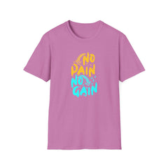 No Pain No Gain Motivational Graphic Tee - Inspire Success
