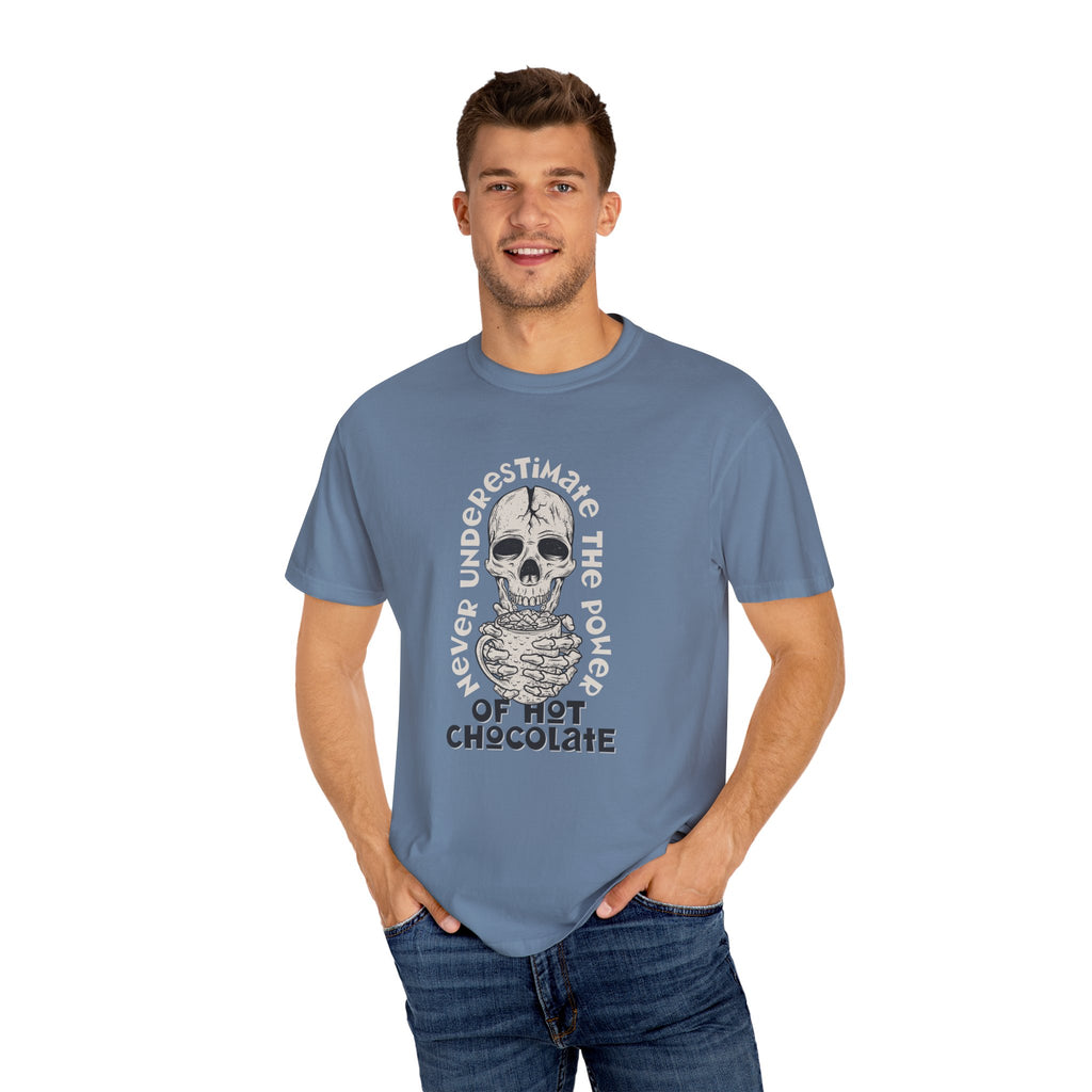 Spooky Skeleton Shirt - Hot Chocolate Humor - Funny Skull Tee - Sinful Threads