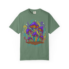 Psychedelic Mushroom Tee - Groovy Fungi Art Purple Gift