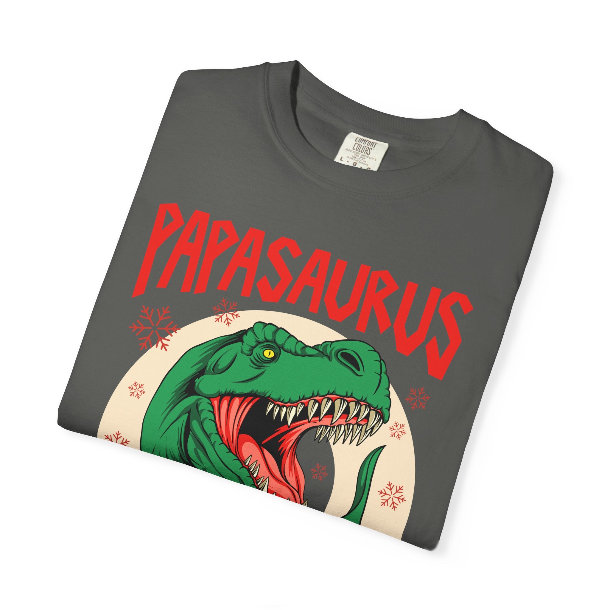 Christmas Papasaurus Shirt - Festive T-Rex Tee Holiday Gift - Sinful Threads