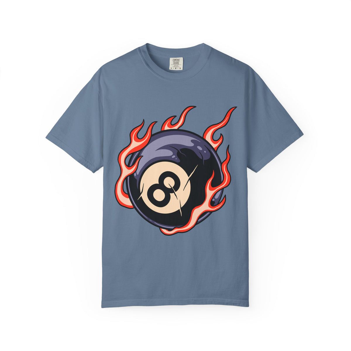Billiards Player Shirt - Flaming Eight Ball - Pool Player Gift - Sinful Threads