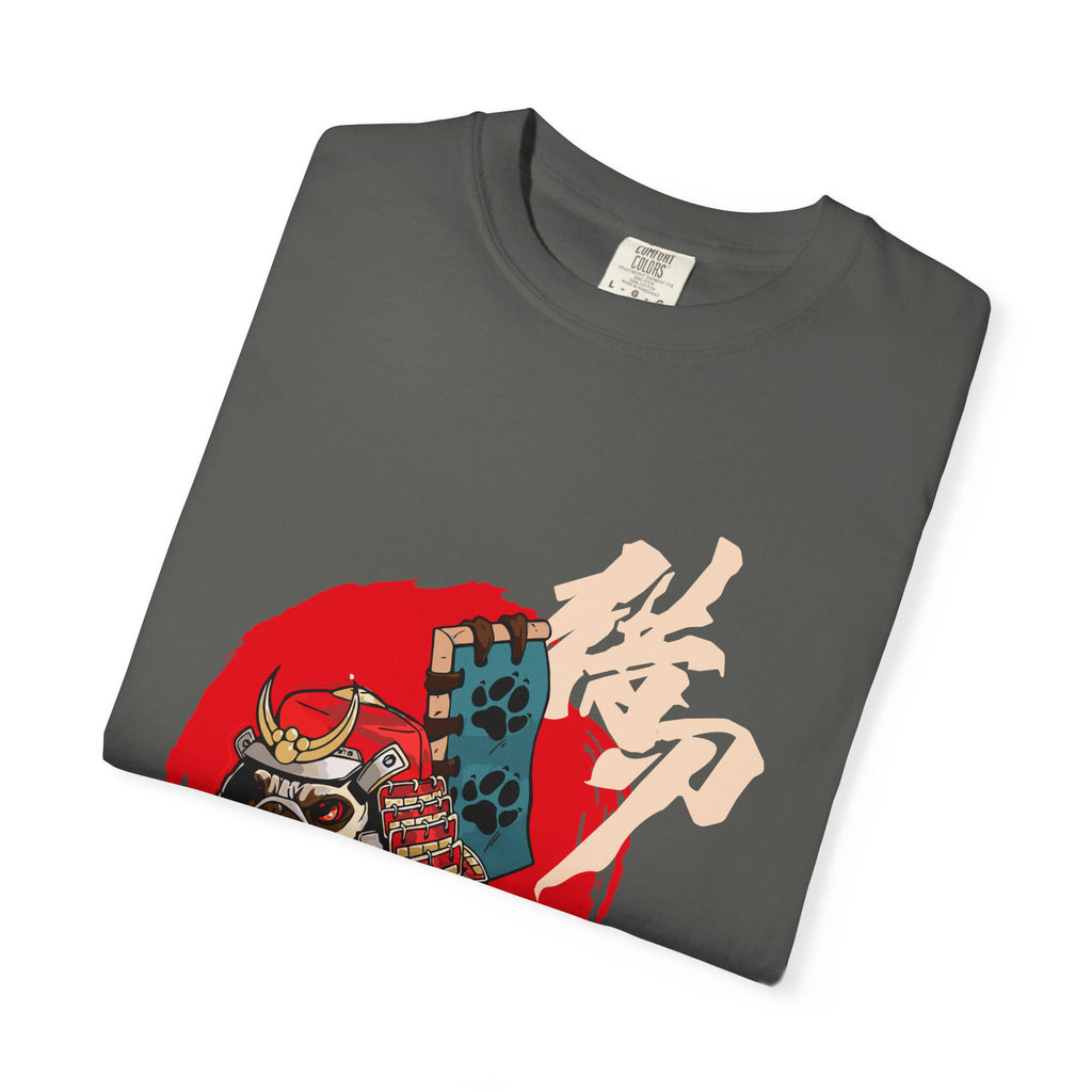 Pug Dog Graphic Tee Japanese Samurai Art Gift - Sinful Threads