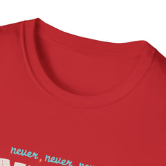 Never Give Up Groovy Tee - Retro Motivational Graphic Tee