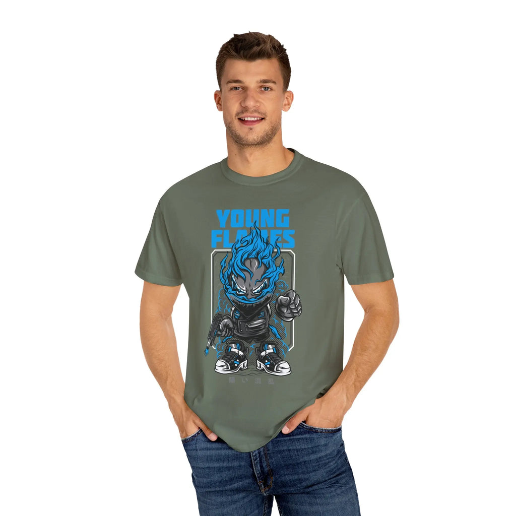 Young Flames Graphic T-Shirt Bold and Fierce Design - Sinful Threads